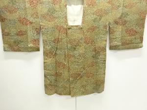 縮緬地切り嵌め風花古典柄道行コート